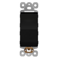 LIDER 블랙 미니멀리스트 데코레이터 스위치 프레임리스 라이트 로커 켜기끄기 단극 주거용 등급 3와이어 15A 120-277VAC, 2_Single Pole (Wall, Black, 1