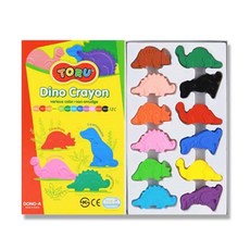 GPD 공룡모양 크레 용 12색 3P 디노 파스 그림 색칠 358032EA pon+0942pY