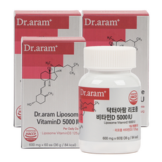 닥터아람 리포좀 비타민D 5000 IU, 60정, 3개