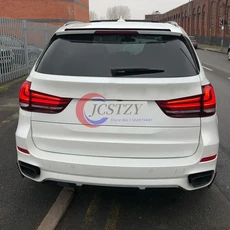 BMW X5 F15 신형 ABS 유광 블랙 카본 파이버 룩 리어 트렁크 립 스포일러 14-18 호환