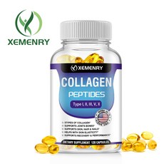 XEMENRY 膠原蛋白胜肽，有助於關節骨骼、皮膚、頭髮、指甲健康, 120