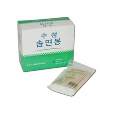 [수성위재] 솜면봉 (Cotton Applicator Stick) 3inch(100ea), 1개