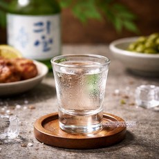 도요사사키 소주잔 사케 글라스 정종잔, 2개, 투명 60ml