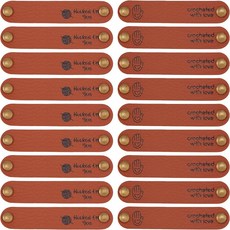 30개 DIY 청바지 가방 신발 모자 액세서리용 수제 양각 PU 가죽 라벨 구멍 및 철제 리벳 포함 둥근 직사각형 모양에 다양한 패턴으로 단어 각인 12x65x0.5mm, 혼합색