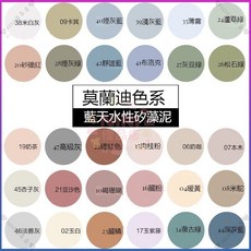 藍天 莫蘭迪色系 水性硅藻泥牆面漆 高級質感室內DIY塗料 環保無毒防霉, 3124蘆草綠,1kg, 1個, 1kg