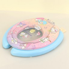 산리오 캐릭터즈 소프트 키즈겸용 변기커버 유아 어린이 유아겸용 성인겸용 변기시트 변기뚜껑, 산리오 캐릭터즈소프트키즈겸용변기커버, 1개
