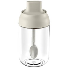 帶勺調味罐 糖果色系 調味料罐 調味瓶 調味粉罐 玻璃調味罐 刷油瓶 鹽巴罐 廚房收納 調料罐, 1個, 250ml