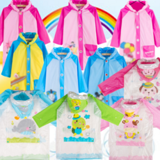 兒童可愛卡通圖案書包位雨衣EVA柔軟輕便加大加厚