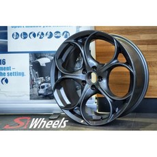 FK鋁圈 17吋 5/108 S891 亮鐵灰 鋁合金鋼圈 汽車輪圈, 1個