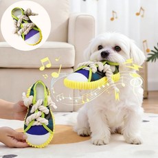 강아지 신발형 이갈이 장난감 고양이 공용, 1개, 레몬 옐로우