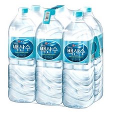 농심 백산수 2.0L x 6pet 백산수 2리터 500ml 물 dew+006FA, 6개, 2L