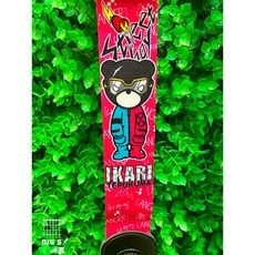 夢成音樂中心 IKARIKUMA 雙色系列 吉他背帶 雙面彩繪 多款可選, 紅色熊熊, 1個