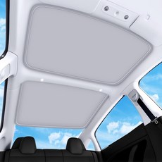 QINQINTU 2026 Tesla Model 3 액세서리용 선쉐이드 루프 업그레이드 새그 얼음 결정 냉각 코팅 없음 단열 유리 2022-2026 블랙, Gray