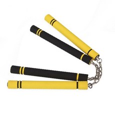 쌍절곤 스펀지 안전 연습용 무술 훈련 도구 닌자 체인 격투기 입문 홈트레이닝 실내 운동, 로프 스펀지 쌍절곤 블랙 25cm