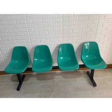 버스정류장 의자 플라스틱 벤치 4인용 펜션 운동장, 4인용 녹색