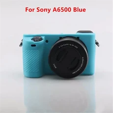 소프트 실리콘 갑옷 카메라 바디 케이스 소니 알파 A7II A7R2 A6000 ZV-E10 고무 커버 스킨, 1개, 07 A6500 Blue