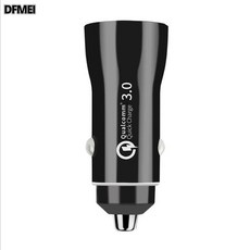 DFMEI 新款车载充电器超级快充头合金车充PD20W闪充手机充电器汽车用品, 裸机, 公牛qc3.0+PD30W黑色