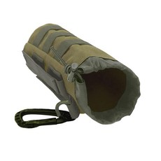 Molle 물병 홀더 전문 전술 물병 파우치 백 여행 하이킹 사이클링 캠핑용 군용 하이드레이션 캐리어 D링 후크 포함 (그린), 초록색