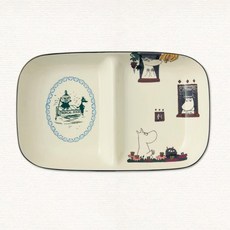 벨 메종 무민 디바이더 접시 딥 전자레인지 호환 미노웨어 일본산 무민과 스내프킨, Little Me and Moomin