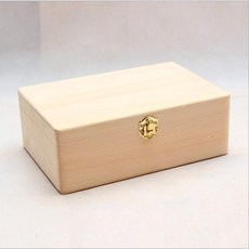 木盒 桌面家用木盒 帶蓋實木收納盒 復古禮品包裝盒 木質箱子 長方形小木盒 首飾飾品收納盒, 1個, 黃色, 20*15*9黃色彈簧扣