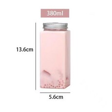 플라스틱 우유 차 병 밀봉 주스 음료 U자형 컵, 색상8, 씰링 커버 + 웃는 얼굴 스티커, 1g