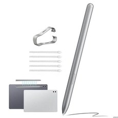 삼성 탭 S7 펜슬 태블릿 터치펜 S7+울트르 전자펜 터치감 S펜 팁 증정, 1개, 은색. 은빛.