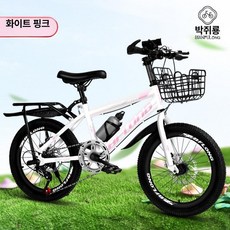 KN 20인치자전거 20인치자전거, 18인치, 디스크 브레이크 기어 변속 화이트핑크