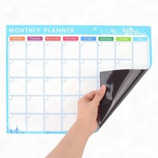 게시 계획표 달력 부착식화이트보드 벽 부착 자석 월간 게시판 메모 일정관리 화이트보드, 상세페이지 참조