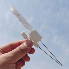 台灣出貨 拚豆 材料包 diy 拚豆工具 拚豆材料包 拼豆雙針筆流沙碎鑽好用2.6mm小豆, 1個, 双针碎钻粉,双针笔一支