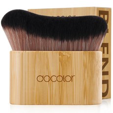 셀프 태너용 도컬러 엑스트라 라지 바디 메이크업 브러시 3인치 너비 셀프 태닝 블렌드 브러시 부드러운 합성 모발 파우더 파운데이션 블러셔 브론저 페이스 앤 바디 브러시, Bamboo handle, 1개