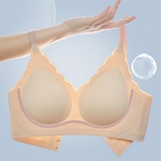 배색 노와이어 햄라인 브래지어 여성 속옷 편안한 심리스 이너웨어 언더웨어 소품