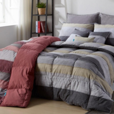 메종아르띠 오로라 거위털이불 2개, A형 : 오로라_베이지그레이+로즈와인