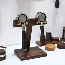 포터 필터 거치대 행거 브라켓 홀더 카페 용품 걸이대 01.58mm 브라운 스탠드, 03.58mm 우드 스탠드