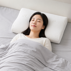 나노엘리 숙면 통기성 굴곡형 라텍스 베개, 1개, 화이트