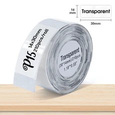 P15 라벨 용지 롤 Marklife P12 Q30 프린터 용 흰색 접착 스티커 15x30mm 투명 테이프, 08 14-30mm Transparent