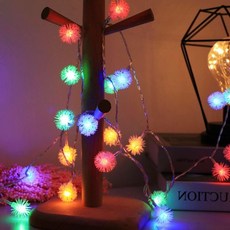 데코용품 20구 눈송이 와이어 전구 3m 점멸 믹스컬러