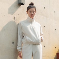 제인코트 탄력있는 편안한 요가 필라테스 운동복 에어리테리 하프집업 MNA3406