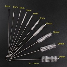 【開發票/統編】吸管刷 - 試管/玻璃/不鏽鋼吸管清潔刷 - 細小內孔清洗刷, 1個, 直徑3mm 3支