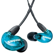 [작곡가의 미디가게] SHURE SE215 In-Ear Monitors 슈어 인이어 소음 차단 커널형 하이파이 스테레오 밀폐형 다이나믹 어쿠스틱 모니터링 유선 이어폰, Blue