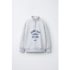 ZARA 자라 텍스트 조깅 스웨트셔츠 - 그레이 3854725803 QUR845 MFS230
