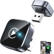 2 in 1 무선 CarPlay 어댑터 2026 Apple Android Auto 지원 미니 블루투스 USB A C 동글 유선을 무선으로 변환 아이폰호환 Android와 호환, Dark Grey