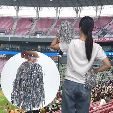 치어리더 응원수술 실버 치어리딩폼폼 체육대회 응원도구