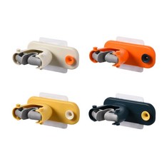 多功能免釘拖把架 浴室收納神器 強力承重掃把架 壁掛式清潔工具掛架, 米色, 1個