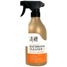 清檜 浴廁清潔劑500ML-天然檜木柑橘精油配方，有效去除污垢水垢，溫和不刺激, 1個, 500ml