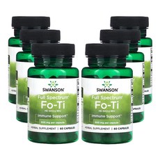 스완슨 Fo-Ti 500 mg 60캡슐, 6개, 60정