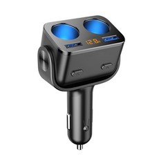 콜콜러브 99W 초고속 4구 차량용 멀티 파워 충전기 QC3.0 차량용 시거잭, 블랙, Y34Q
