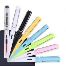 文人雅士 吸墨器卡式墨水兩用鋼珠筆 活塞鋼珠筆, 1個, 白色,錐狀筆尖(0.5mm)