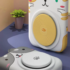 미니 도예 물레 귀여운 동물 도예기 diy 점토 전동도예기, 화이트 래빗(점토2개)