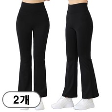 차쿠 1+1 여성 나팔 레깅스 뱃살커버 보정 부츠컷 레깅스 겨울 기모 (2세트)