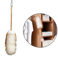 양모 먼지 털이개 1p 원목 집먼지 클리너 정전기 극세사 신발 피아노 전자제품 차량 청소